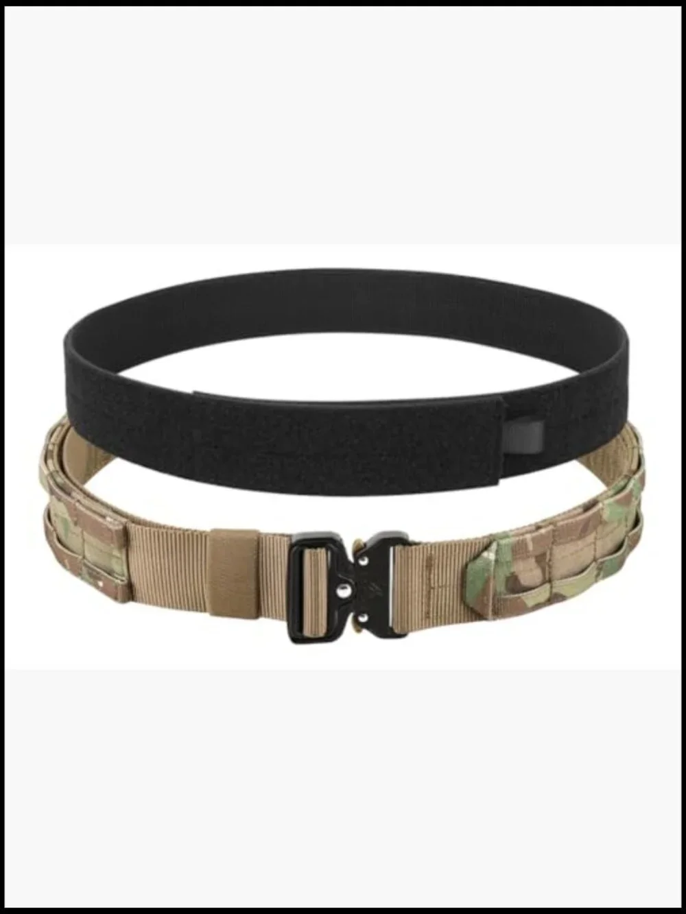 2-in-1 Quick Release Tactical MOLLE Belt with Inner and Outer Belt